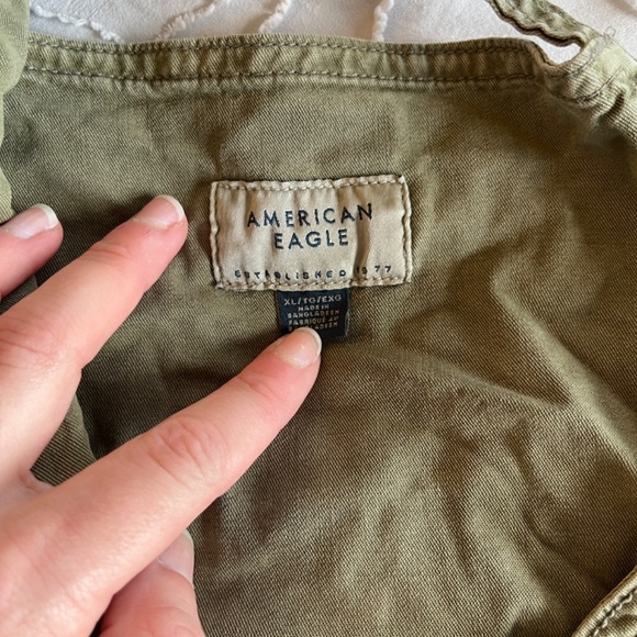 NWOT American Eagle Railroad Baggy Overall Shorts - Picture 6 of 7